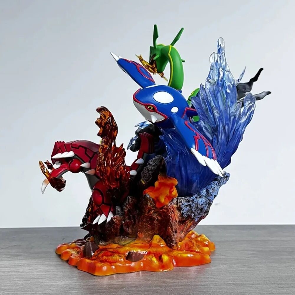 Figurine Pokémon Légendaires – Groudon, Kyogre et Rayquaza – 35 cm – Image 4