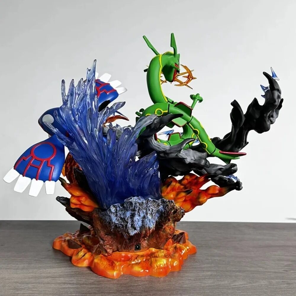 Figurine Pokémon Légendaires – Groudon, Kyogre et Rayquaza – 35 cm – Image 3