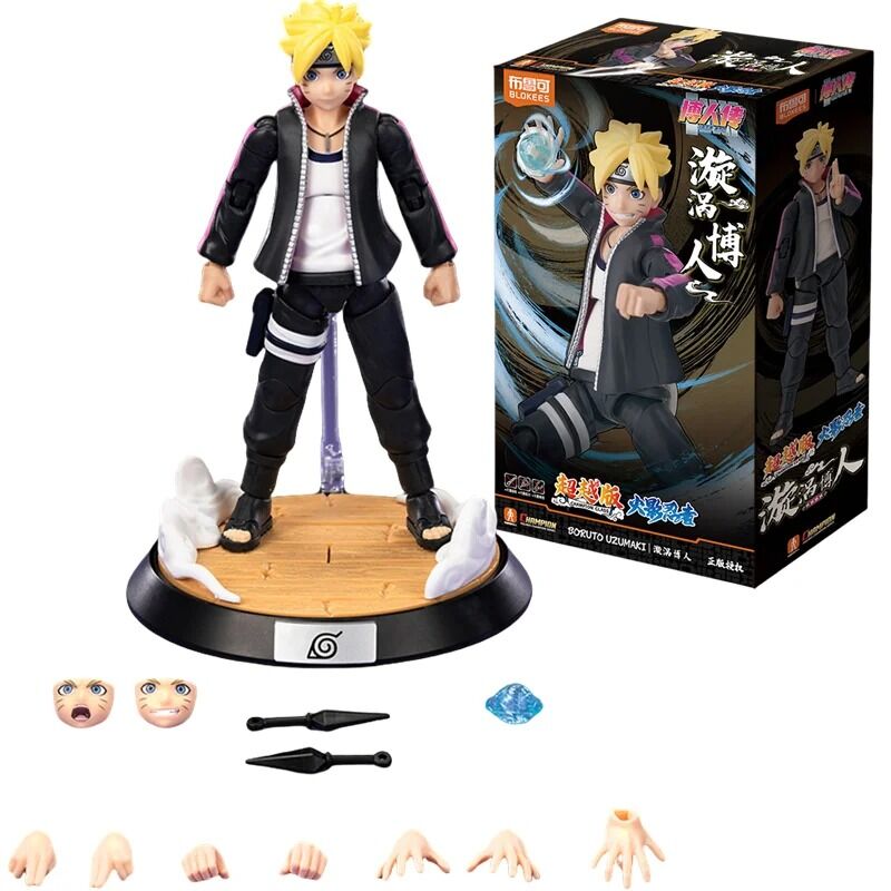 Figurine Articulée Blokees – Naruto & Boruto Uzumaki – Accessoires & Visages Inclus – Image 2